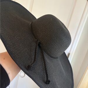 Chic Black Sun Hat with Wide Brim